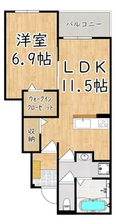 ロジュマン・ボヌール【1階】の間取り