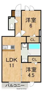 竜田テラス【1階】の間取り