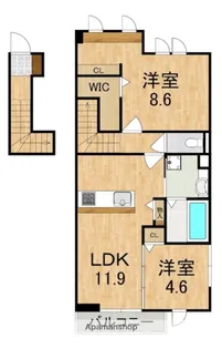竜田テラス【2階】の間取り