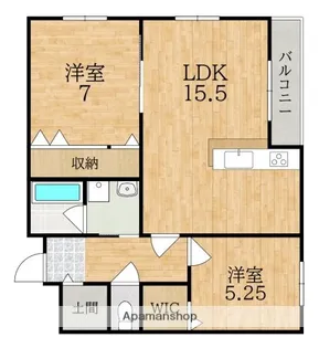 フォレスト木津【3階】の間取り