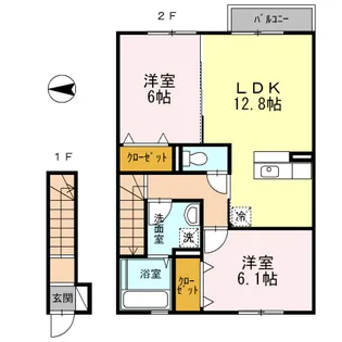 セジュール常盤 A棟【2階】の間取り