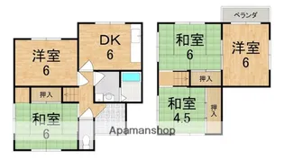 奈良県奈良市秋篠町【一戸建】の間取り