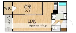 ジーメゾンあやめ池エルシアス【2階】の間取り