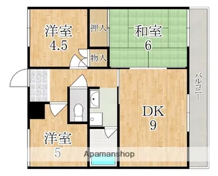 ファミール葛本【4階】の間取り