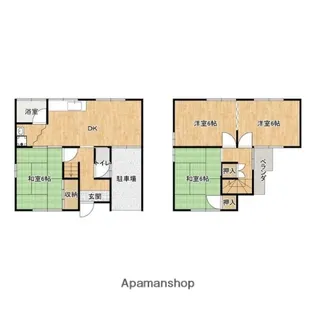 奈良県大和郡山市新町【一戸建】の間取り