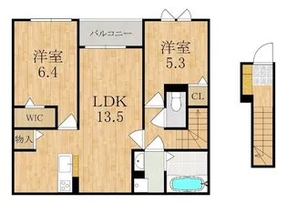 ヴェルデ ルーチェ【2階】の間取り