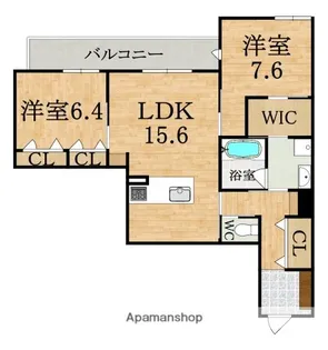 シャトードール リュミエール【4階】の間取り