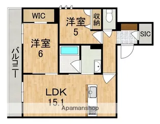 ジェイエイチエスプレミア西大寺【3階】の間取り
