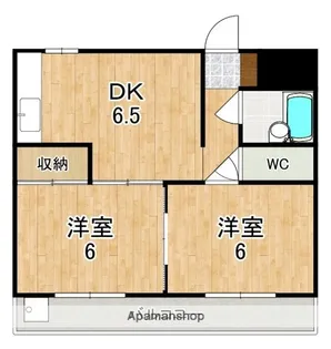 一由ハイツ新大宮【203号室】の間取り