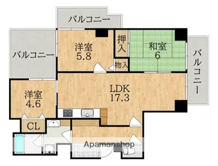 グラン・ドムール富雄【1階】の間取り