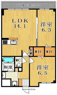 アートスクエア新大宮【7階】の間取り