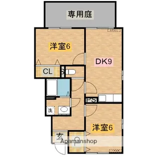 グランモア白浜【105号室】の間取り