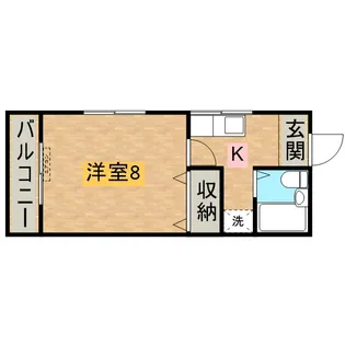 和歌山県田辺市朝日ヶ丘【アパート】の間取り