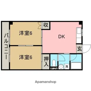 ハイツ・イーストサイド【205号室】の間取り