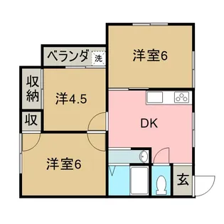 和歌山県西牟婁郡白浜町【アパート】の間取り