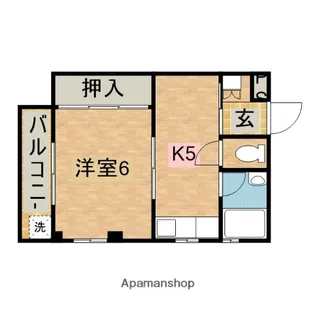 あすなろマンション【2-C号室】の間取り