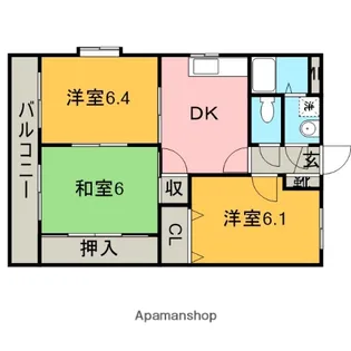 エトワール・F【201号室】の間取り