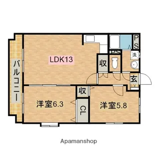 サンライト【403号室】の間取り