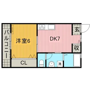 マンションEXⅤ【2-E号室】の間取り