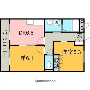 ピアリー蔵【205号室】の間取り