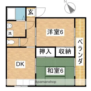 和歌山県田辺市下万呂【アパート】の間取り