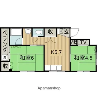 サンライトすさみ【A-1号室】の間取り