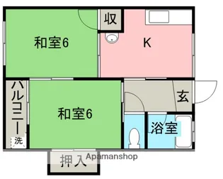 旭マンション【102号室】の間取り