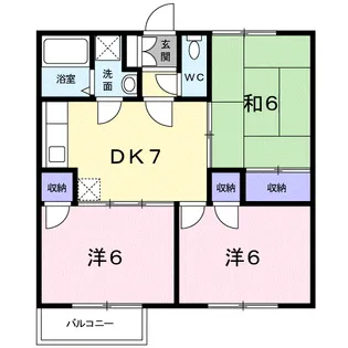 アップタウン弐番館【2階】の間取り