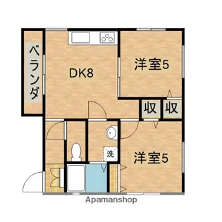 スマイリア西越【102号室】の間取り