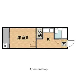 HILLS朝日ヶ丘【105号室】の間取り