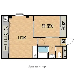 リバーサイド海【2階】の間取り