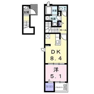 ラシック稲成【2階】の間取り