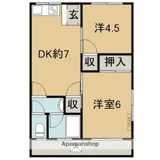 コーポそら【101号室】の間取り