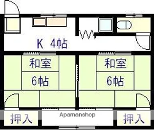 清風荘【西5号号室】の間取り
