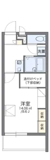 レオパレス打田【210号室】の間取り