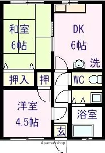 曽和ハイツⅢ【313号室】の間取り