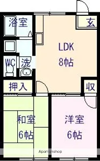 KONONOさいとうハイツ【201号室】の間取り