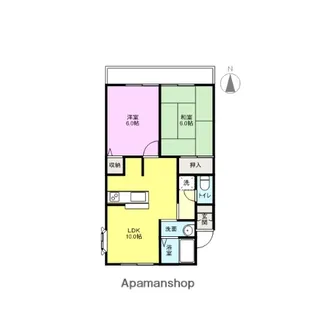 ΑハイツA棟【105号室】の間取り