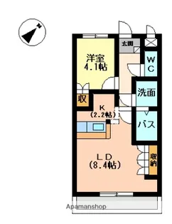 ラルジュ・エスポア【201号室】の間取り