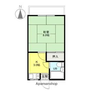 アップルハウス【207号室】の間取り