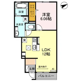 コマース グローリー【1階】の間取り