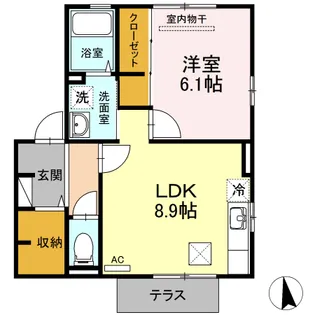 クレシエンド A棟【1階】の間取り