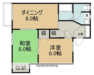 PLUS1【202号室】の間取り
