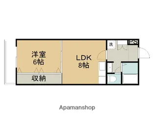 サウスシティー【406号室】の間取り