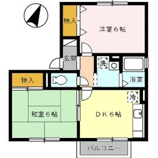 ハイツ万葉【1階】の間取り