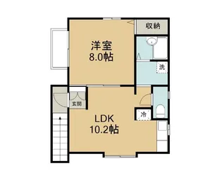 るんるんハイツ【2階】の間取り