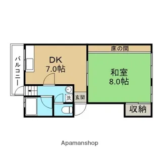 有澤アパート【2F号室】の間取り
