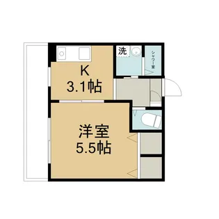 1Kの間取り画像