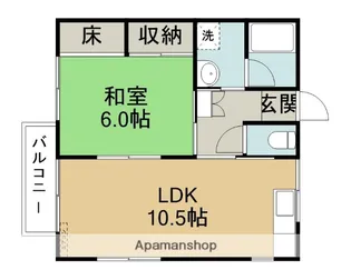 メゾンドカンパーニュD【202号室】の間取り