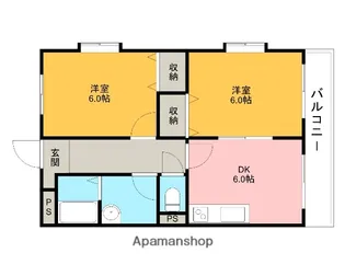 トータスガーデンハイツ【203号室】の間取り